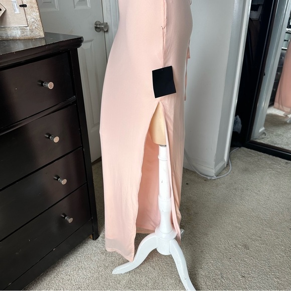 LULU’S STUNNING CONCEPT MESH RHINESTONE STRAPLESS MAXI DRESS - Picture 11 of 16